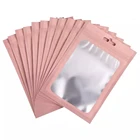 100 Pieces Customized Logo Plastic Retail Packaging Bag Upscale Zipper Bags For Packing Bag With Valve Sealing