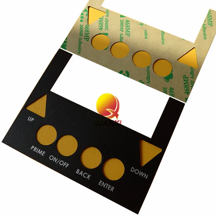 product gloss membrane label matte front control panel sticker embossed polycarbonate graphic overlay-8