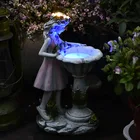 Fairy Fairy Creative Flower Fairy Solar Decoration Outdoor Villa Garden Decoration Resin Angel Figure Sculpture