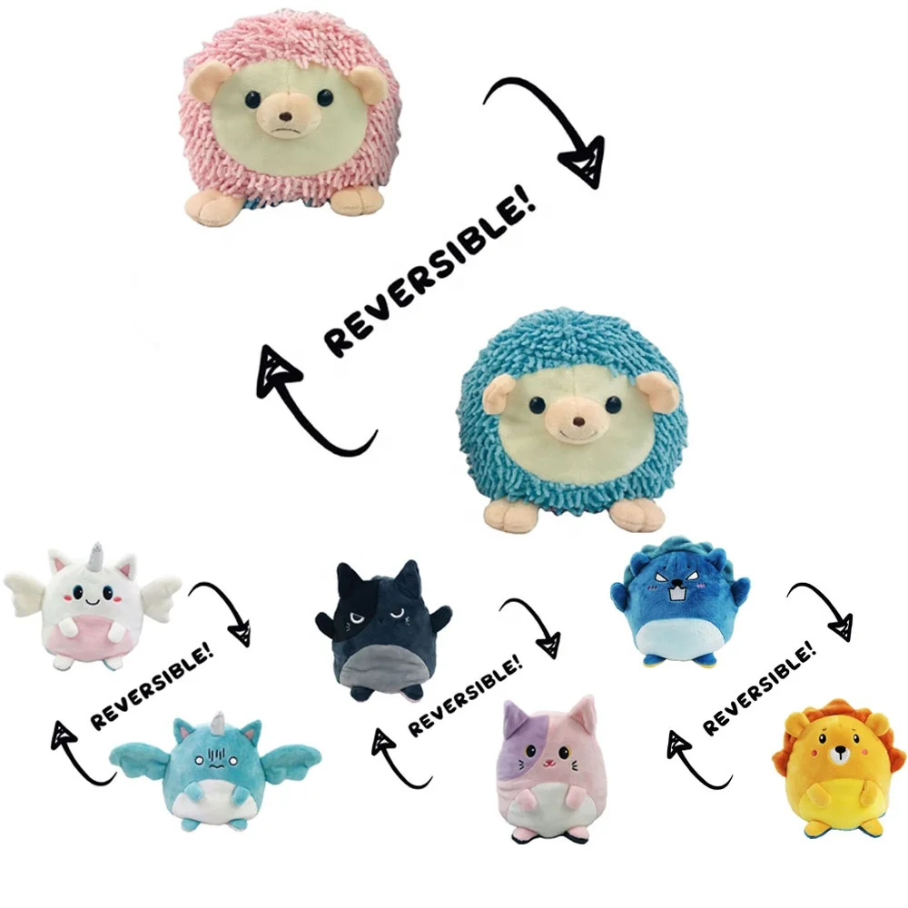 reversible hedgehog plush