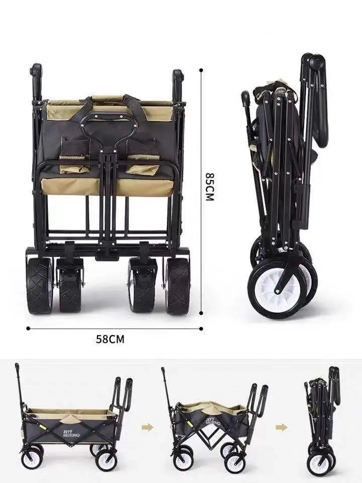 Outdoor camping folding trolley multifunctional multi-purpose trolley