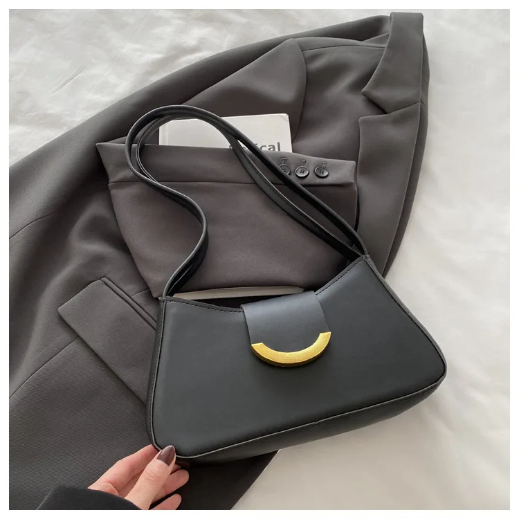 2025 Summer Spring PU Leather Cross Body Tote Shoulder Bag High Quality Single Strap Zip Wholesale Fashion Women Pure Color