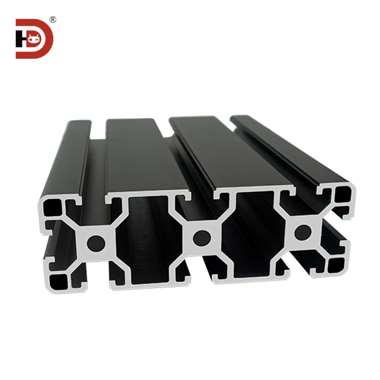 40120 Black Extruded Aluminum Profile Equipment Frame Carving Machine Provides Cutting and Drilling Services for Profiles details