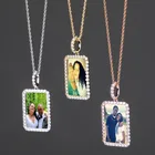 Custom Pendant Eco-friendly Material Detachable Picture Memory Necklaces Custom Photo Pendant Necklace
