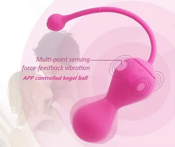 Wireless Control USB Charging Bladder and Pelvic Floor Contact Kegel Exerciser with APP Waterproof Silicone kegel Ball