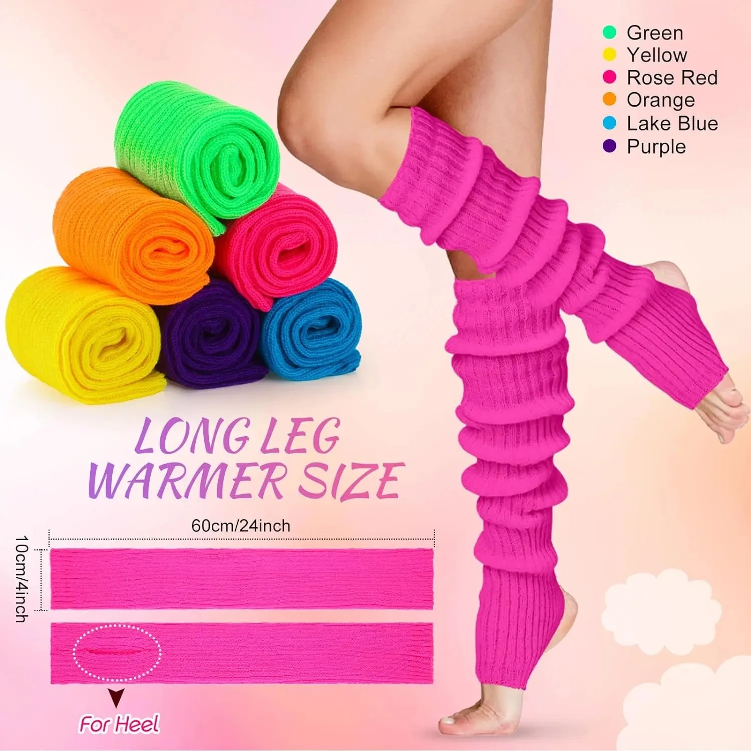 Ecoparty Christmas Women Winter Long Leg Warmers Inch Over The Knee