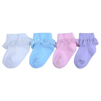 wholesale breathable baby lovely lace socks, cute anti sliped lace cotton socks