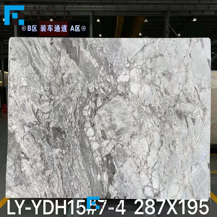The factory designed and customized processing marble fish belly gray hotel lobby villa decoration