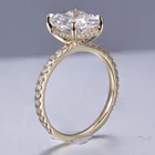 Diamond Ring MS-522 18K Gold Radiant Cut 2.23Ct HPHT Lab Diamond Custom Solitary Ring