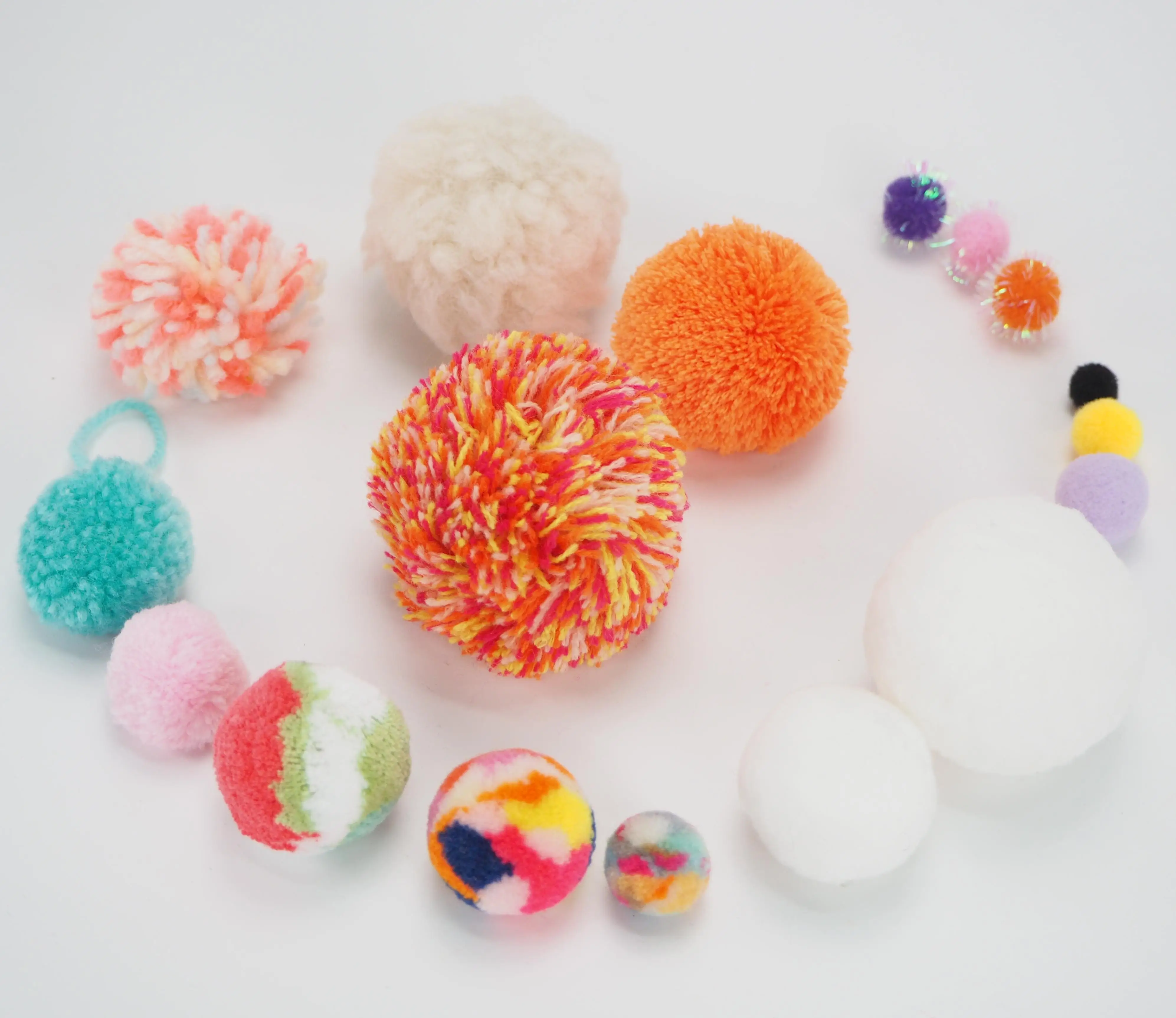 Manufacturers Direct Mixed Colors Wool pp Ball Seven-colors Wool Ball diy Pompoms Tassels Trim for Garment Curtain