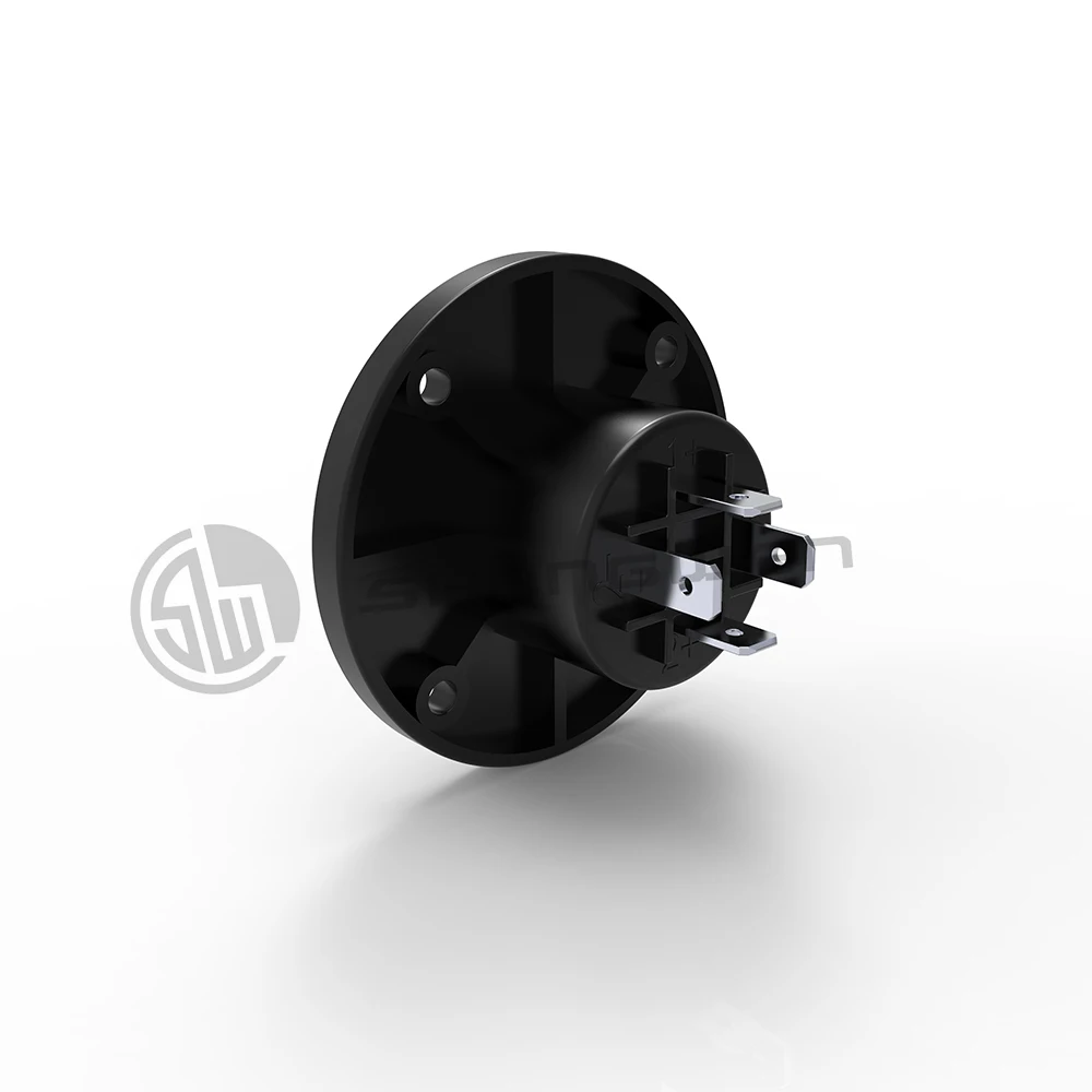 4 Pin Loudspeaker Chassis Engineering Plastic Male Connector Round Shape Latch Lock with 4pins