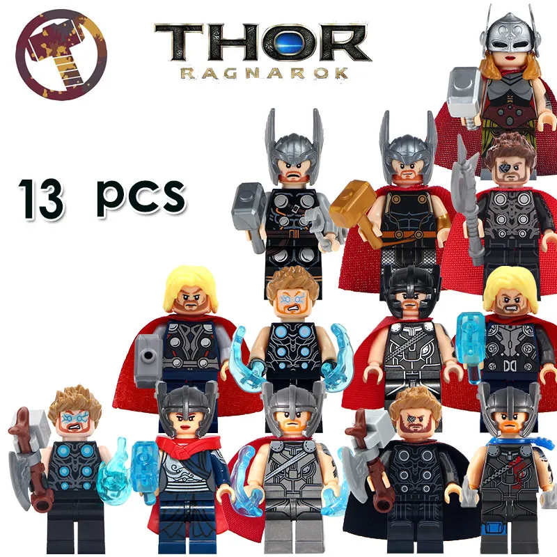 18PCS Different Style Thor Odinson Superhero Mini Figure Building Blocks DIY Toy 