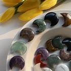 Gemstone Wholesale Natural Gemstone Hand Carved Mini Quartz Crystal Moon For Healing