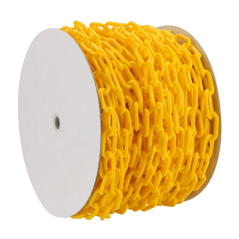 product weatherproof yellow plastic safety barrier chain link 8mmx25m for events crowd control construction and more-4