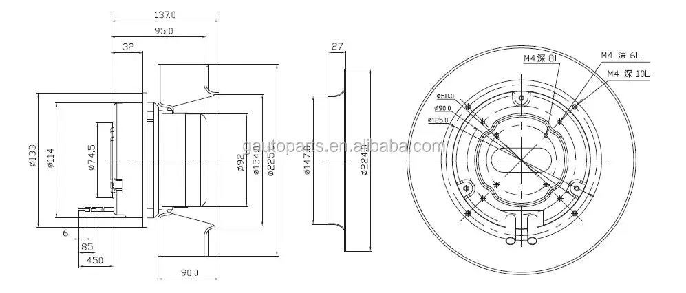 Centrifugal Blower, 225mm, 115, plastic PA66 - detail 8