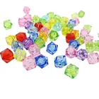 Beads Cubic Colorful Transparent Faceted Beads 10mm Multi-faceted Acrylic Cubic Beads For DIY Jewelry Making