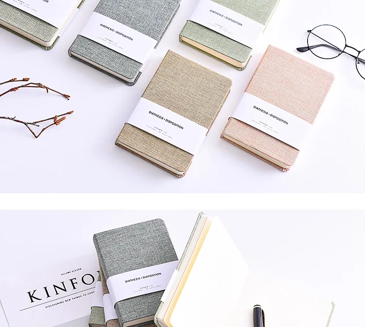 Custom printed hardcover thick cloth cover notebook lay flat hardbound cover linen journal promotion diary school supplies Custom printed hardcover thick cloth cover notebook lay flat hardbound cover linen journal promotion diary school supplies