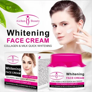 Moisturizing Face Cream shrinks pores anti-wrinkle firming oil control skin care Aichun Milk Collagen Cream
