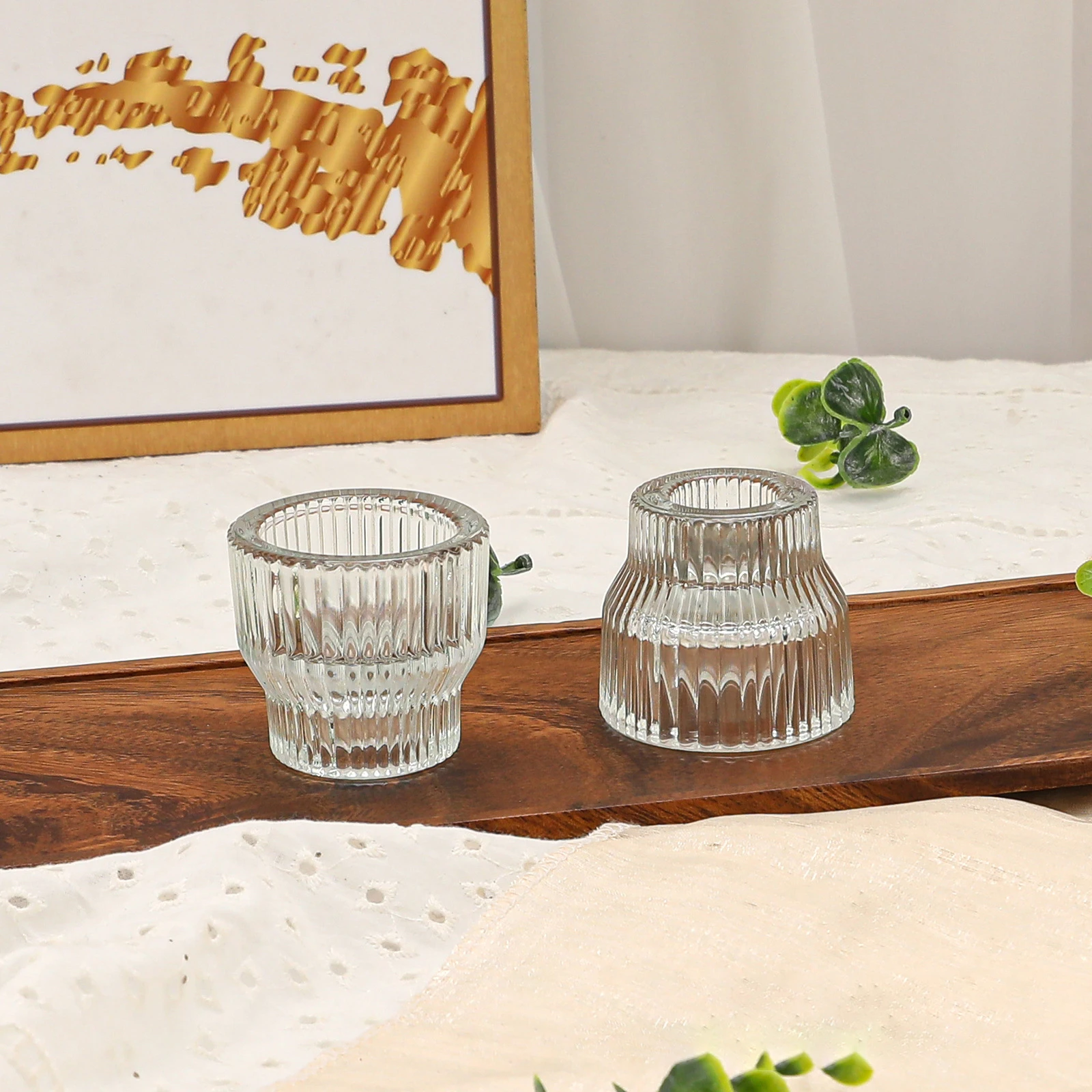 product multi function suitable for both sides crystal glass candle holder candlestick holders wedding home decoration candle holders-7