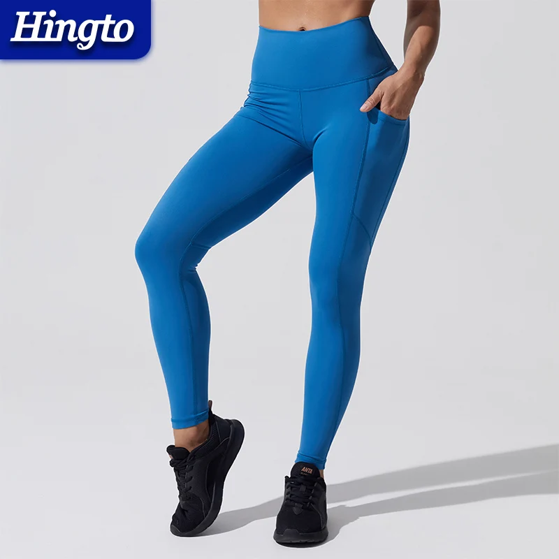 Yoga Pants with Pocket Workout Sports Gym Leggings for Women Scrunch Butt Leggings High Waist Fitness Tights Leggings For Women