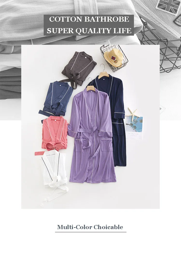 Designed Beautiful Hilton Hotel Bathrobes Bathrobe Waffle Cotton Adult