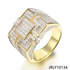 Cz Silver 925 Ring Fashion Unique Designs Hot Hip Hop White Gold Plated 925 Sterling Silver Jewelry Men's Rings With CZ