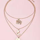 18K Gold Map Of Africa Necklace Set Nefertiti Queen African Elephant Necklace