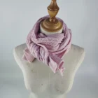 Knit Scarf The Manufacturer Wholesales 100% Acrylic Ladies Pink Twist Knit Autumn And Winter Scarf