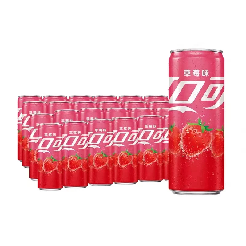 Cocacola Strawberry Flavor 330ml Soda Carbonated Prime Drink Prime