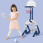 Hoop New Design Kids Plastic Basketball Hoop Adjustable With Stand Indoor Game For Children