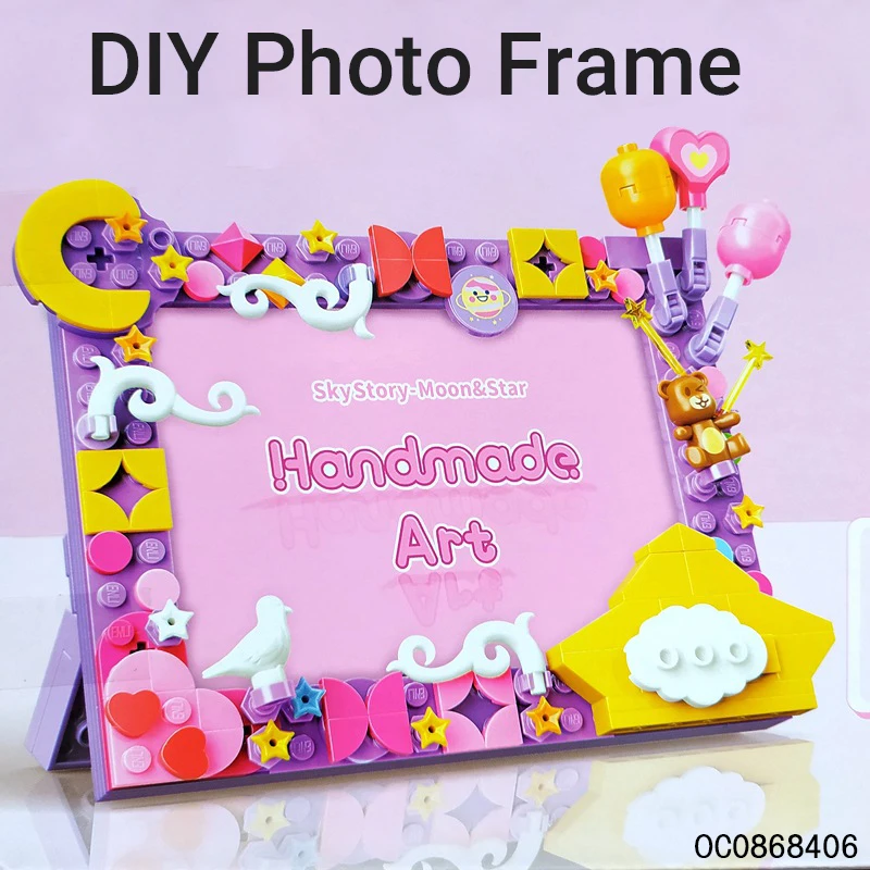 Kids custom building blocks photo frame educational baby toys for sale