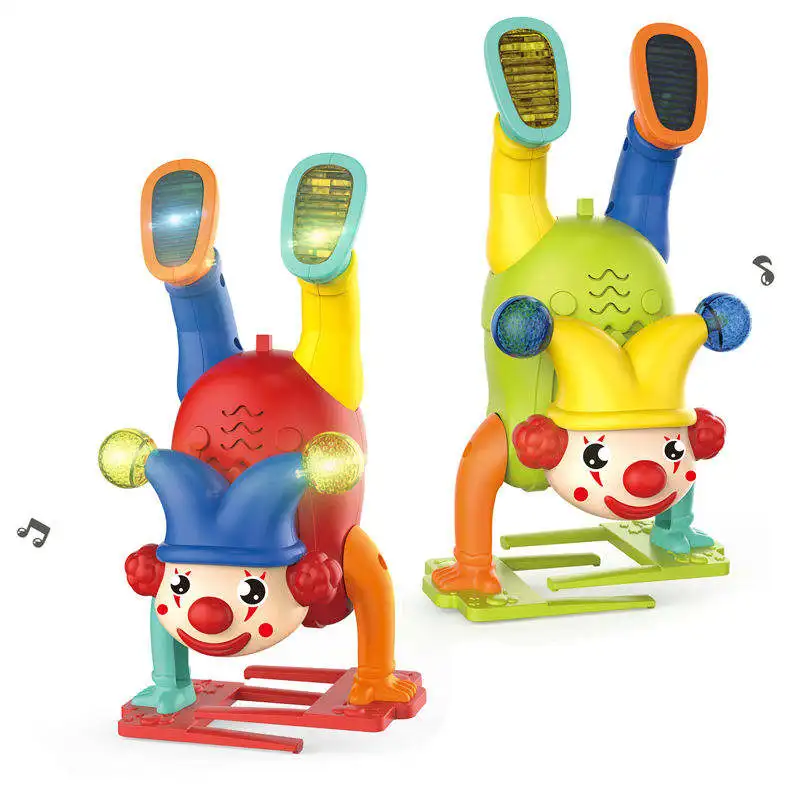 New Clown Walk Toys Kids Love Walking Electric Clown Circuss Handstand Walk People Upside Down Clowns With Light Music