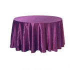 Round Table Factory Direct Price Pintuck Round Embroidered Table Covers For Wedding Party Custom Tablecloth