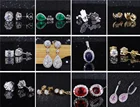 14k Gold Earrings Starsgem DE Vvs 6.5mm 1carat Moissanite 14K Yellow Gold Push Back Moissanite Earrings