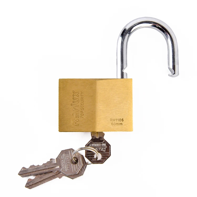 Rarlux top security Solid padlock 3 Nickel-plated keys Brass Padlock