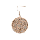 Gold Rose Gold New Model Fashion Custom Design Stainless Steel Leather Earrings Convenient Storage ER0004 Gold Rose
