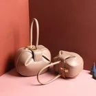 Leather Handbags 2020 New Design Retro Dumpling Clutch Bag Genuine Leather Luxury Women Hand Bags Famous Brands Handbags