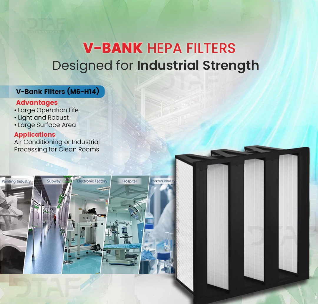 Bank Ahu Filter, F7, 99.995%, 1055x79x950mm, HVAC - detail 2
