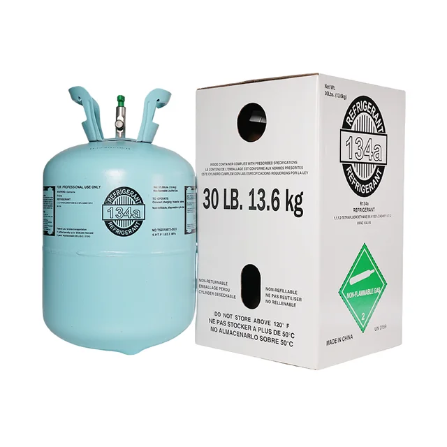 99.99% Purity 30lb 13.6kg Refrigerant Gas R134a hot selling