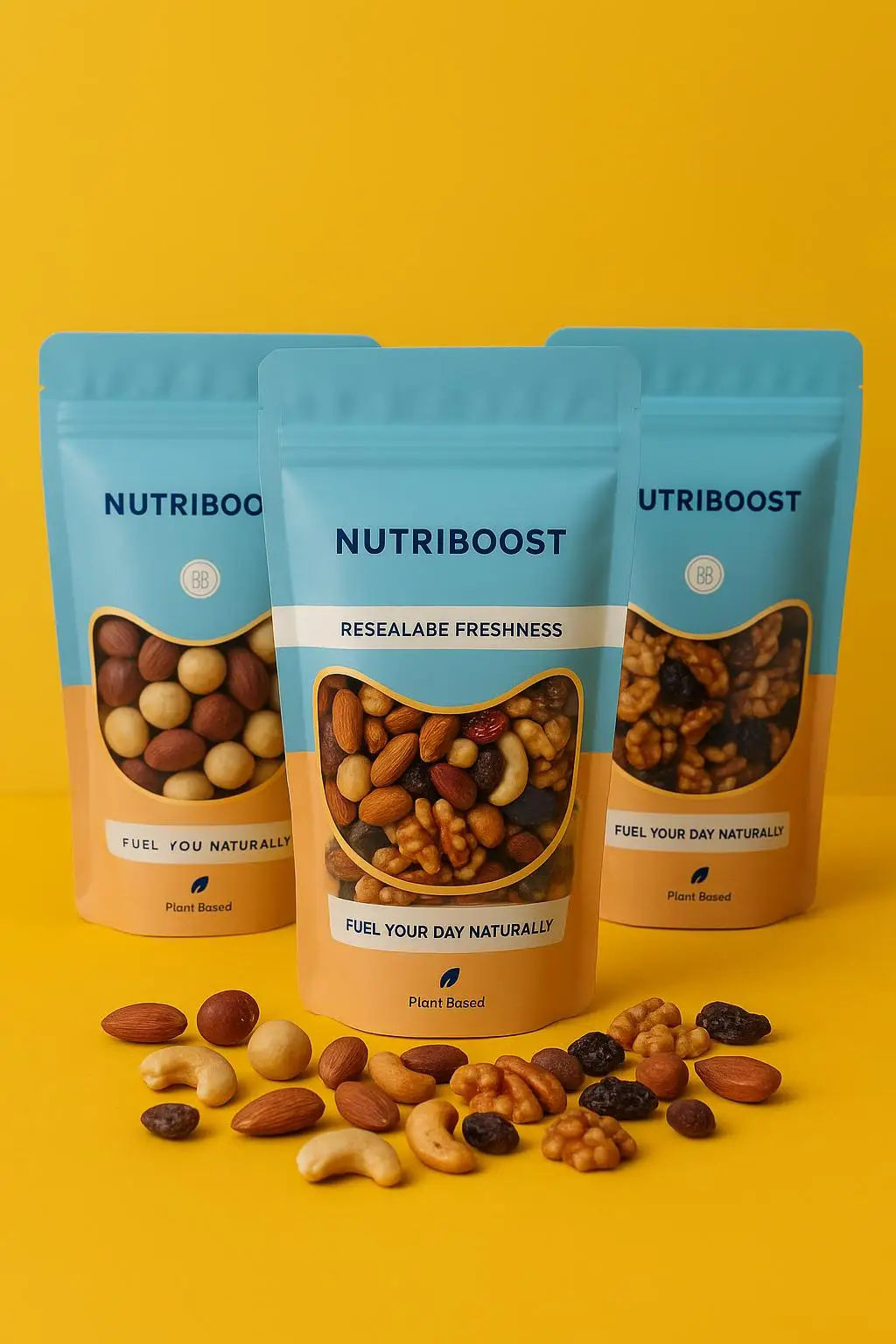 Custom Printed Matte Finish High-Barrier Mylar Stand up Pouch with Resealable Zipper for 500g Nuts, Snacks, and Coffee - detail 6