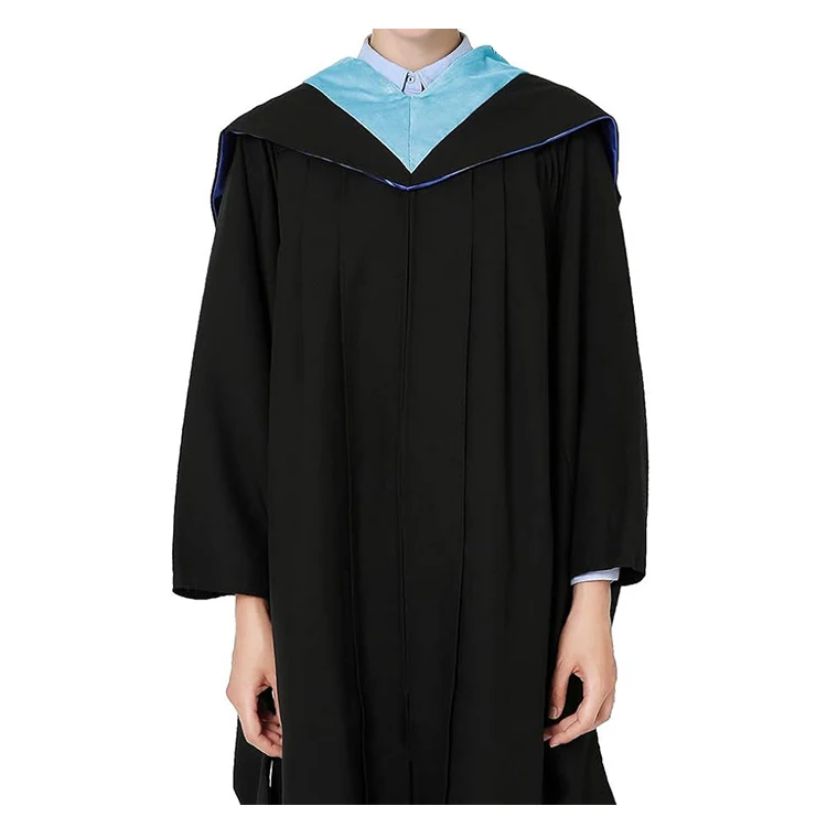 University graduation hood lining and chevron detail Interior satin lining displaying institutional colors on deluxe hood
