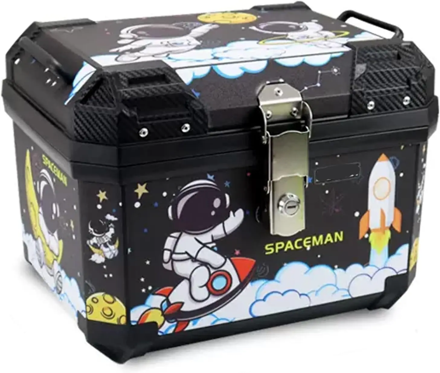 Motorcycle Tail Box - Scooter Storage Case, Waterproof Luggage Helmet Box