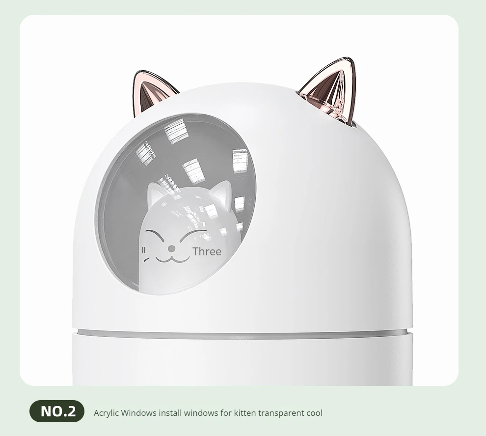 Cartoon 300ML colorful Led Light Usb Ultrasonic Mini Air Humidifier Kids Cute AnimalGift Aroma Diffuser