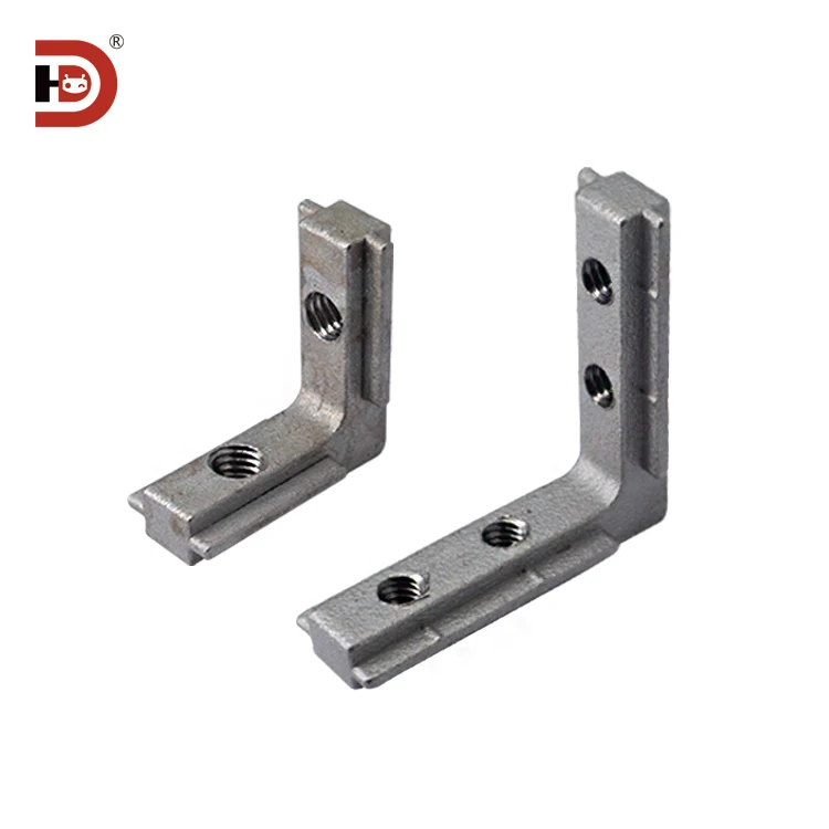 Stainless Steel Aluminum Profile Accessories with 20/30/40/45 Corner Slots and Built-in L-shaped Internal Connection Fasteners factory