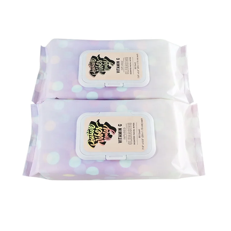 Wholesale High Quality Private Label Eco-friendly Makeup Removing Wipes Individual Non woven Fabric Lady Facial wipes