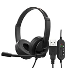 Headset Telephone Binaural Headband Call Center Headset Telephone Headset Usb Headset With Microphone Mute