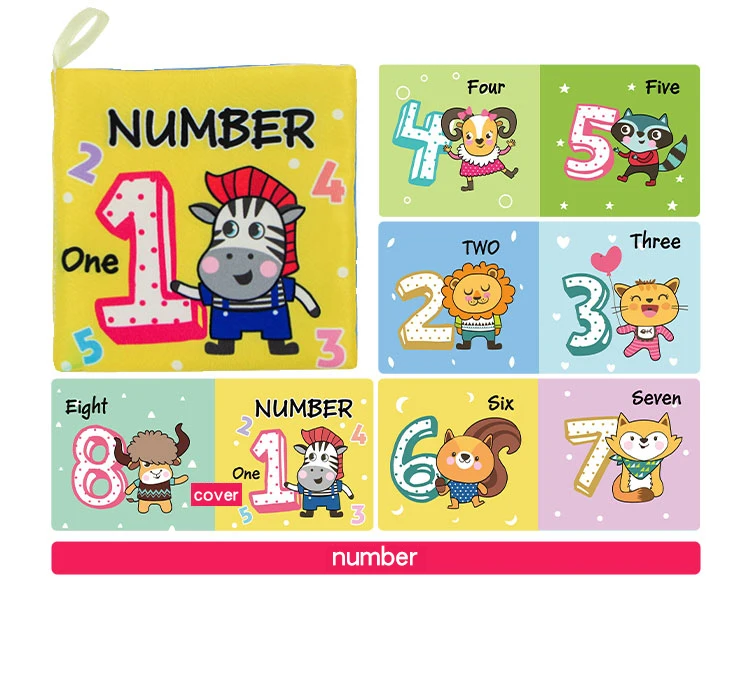 Baby early education cloth book enlightenment learning palm Book baby cloth book toy N031