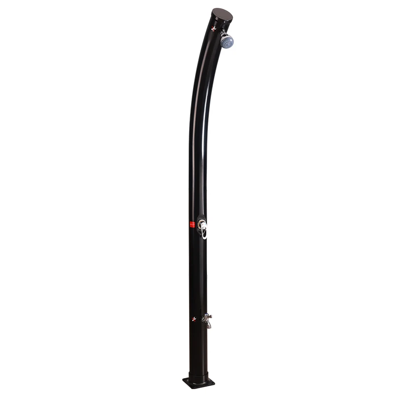 Luxury Round Pool Shower Wholesale Black Rain Waterfall Complete Shower Column Panel Outdoor Shower