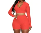 2021 Customized Women Yoga Sets Fitness Women Active Wear Seamless Set High Waisted Workout