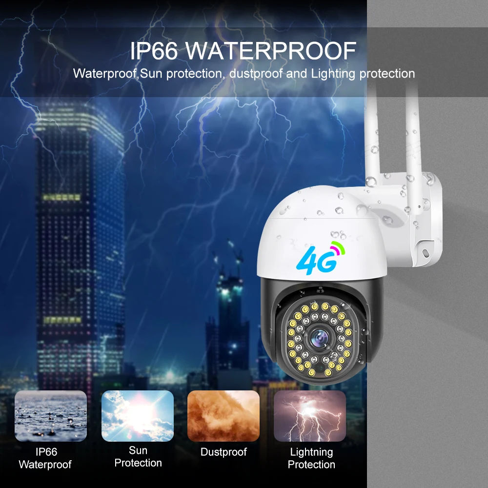 V380 Pro 5mp 3MP 2MP Wifi Camera 1080p Wireless Cctv Ptz 4G Outdoor PTZ Camera Security Auto Tracking Ip Network Camera V380